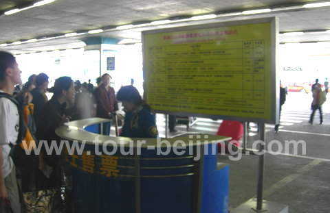 Buying the shuttle bus tickets