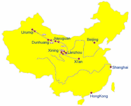 Location of China Silk Road